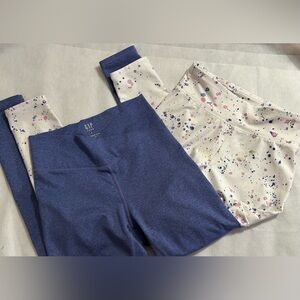 2 Pairs of Gap leggings Sz M teen girls.
